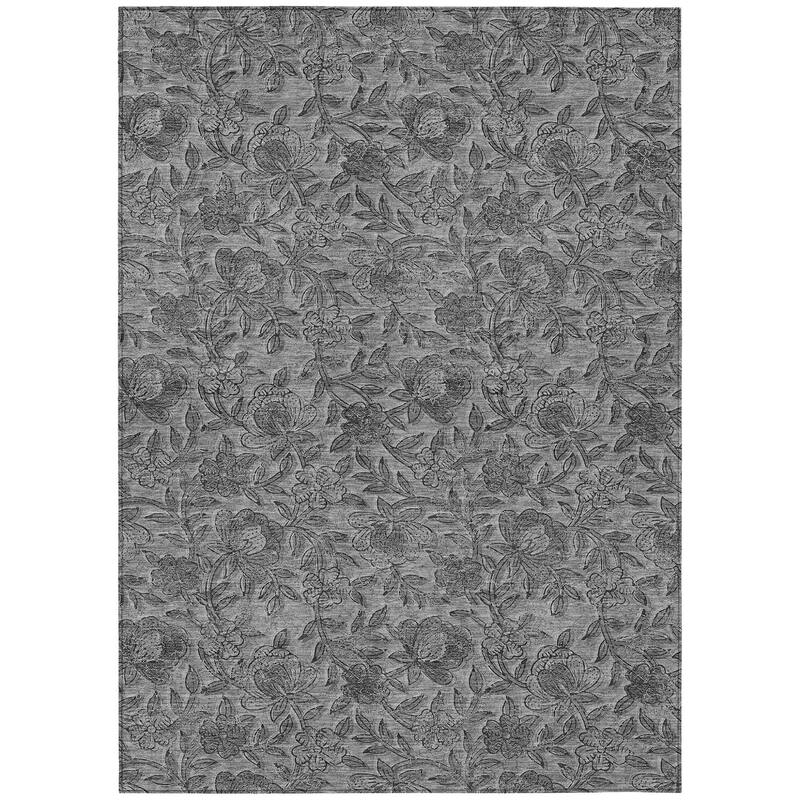 HomeRoots Floral Transitional Rectangle Outdoor Rug