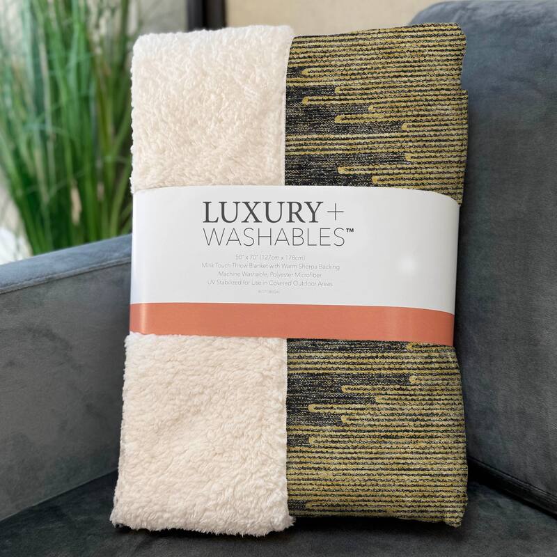 Premium Machine Washable Boho Moroccan Sherpa Throw Blanket