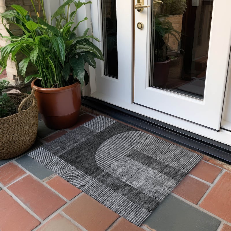 Machine Washable Indoor/ Outdoor Chantille Modern Deco Rug