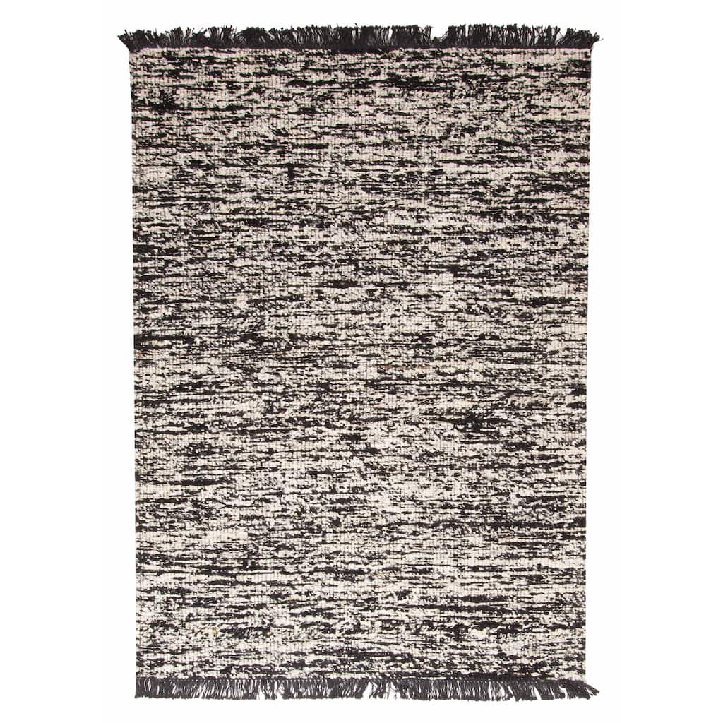 ECARPETGALLERY Braid weave Sienna Black Wool Rug - 5'2 x 7'6