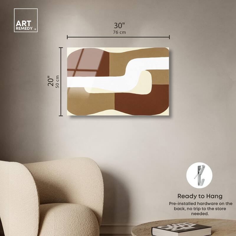 Minimal Wavy III Acrylic by Art Remedy, Ready to Hang