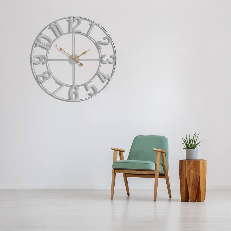 Sorbus Large Wall Clock 32" - Battery Operated Analog Large Clock (Black)