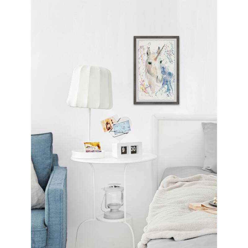 Fantasy Unicorn Framed Wall Art, Elegant Home Touch - Sophisticated Artwork for Refined Décor