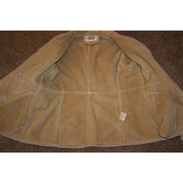 Shop Talbots Faux Fur Suede Small Coat Jacket Winter Tan Chest 37