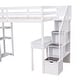 preview thumbnail 15 of 25, Wood Twin Size Loft Bed with Desk, Storage Stairs, Drawers and Shelves, Solid Wood Twin Bedframe Multi-Functional High Loftbed