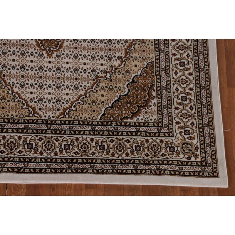 Geometric Tabriz Turkish Area Rug Machine Made Carpet - 5'2" x 7'9"