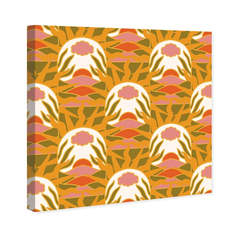 Wynwood Studio Canvas Abstract Garden Terrariums Brown and Ochre Vintage Wall Art Canvas Print