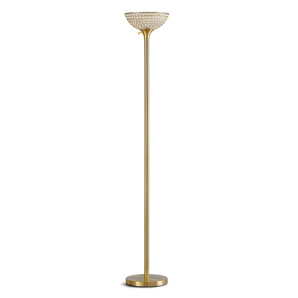 Crystal torchiere sale floor lamp