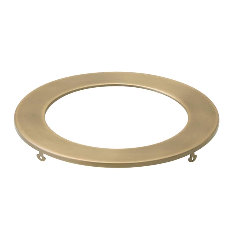 Kichler Direct-to-Ceiling Slim Decorative Trim 6 inch Round Natural Brass