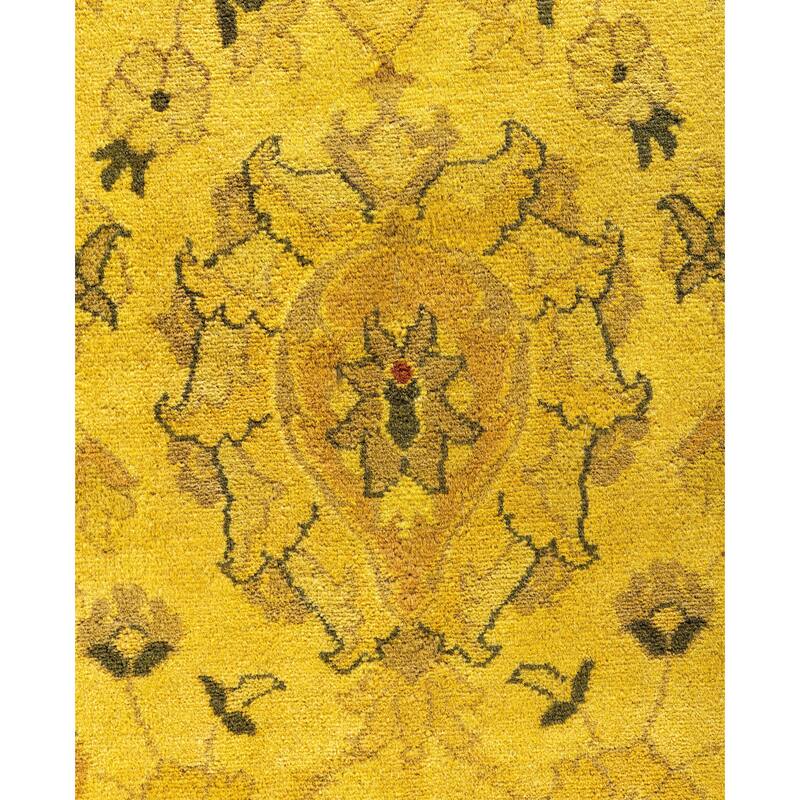 Overdyed One-of-a-Kind Hand-Knotted Area Rug - Yellow - 8' 0" x 10' 3"