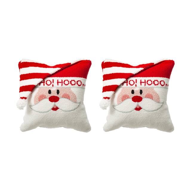 Glitzhome 14"L Hooked 3D Christmas Pillow