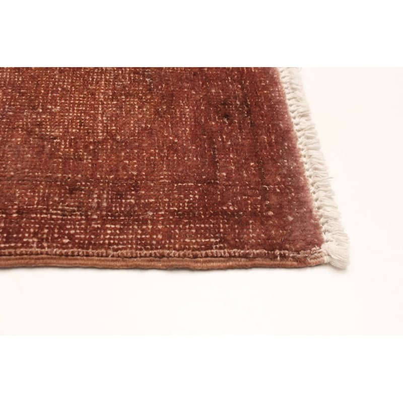 ECARPETGALLERY Hand-knotted Vibrance Brown Wool Rug - 4'4 x 6'8