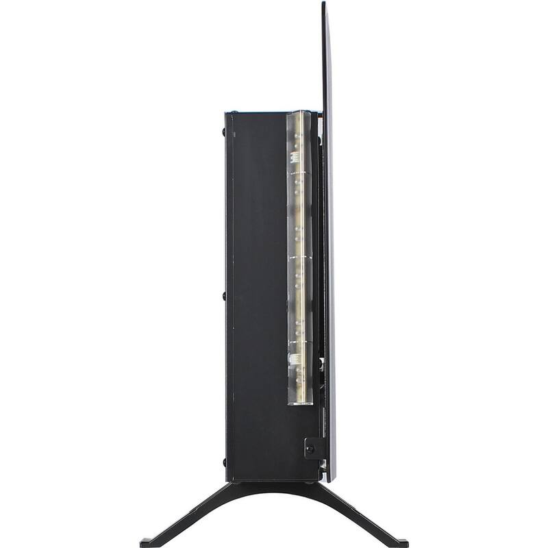 48" Wall Mounted Electric Fireplace with Curved Front, Adjustable Flame, Ember Bed, and Remote Control