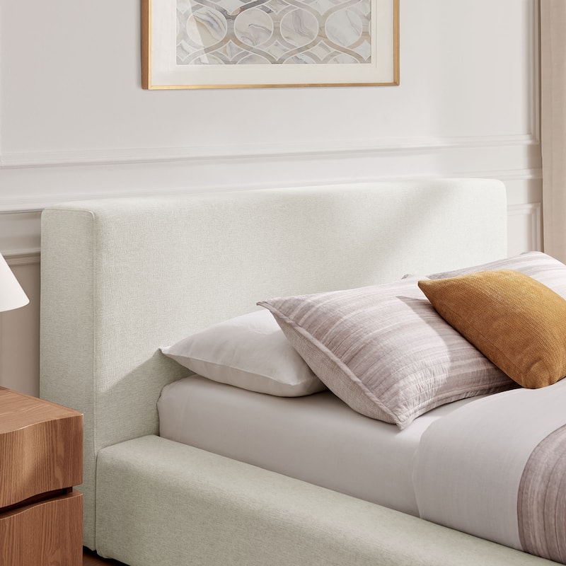 Luma Chenille Upholstered Platform Bed Frame