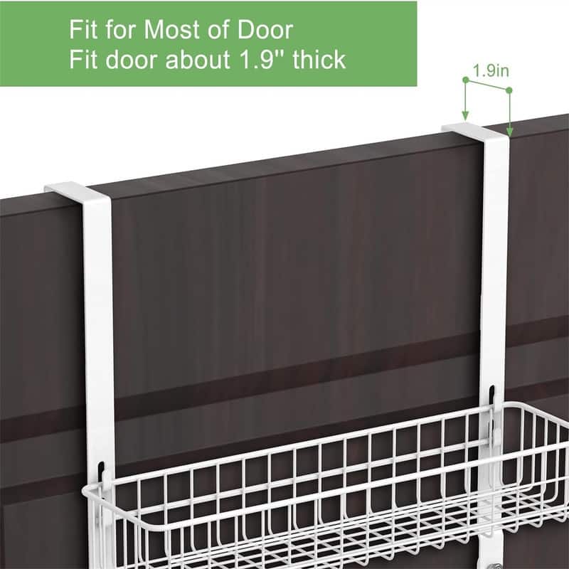 Over the Door Pantry Organizer 3 Tier Hanging Basket - 5.5"D x 16.5"W x 35.4"H