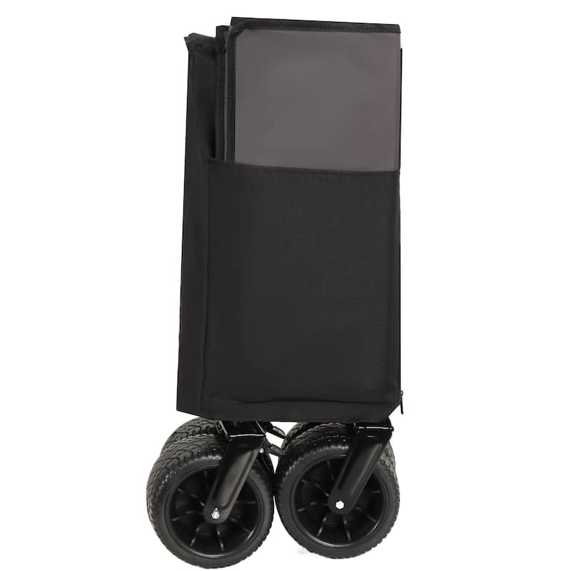 Heavy-Duty Folding Wagon Cart with 360° All-Terrain Wheels