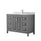 Option Dark Gray / White Carrara Marble Top / Polished