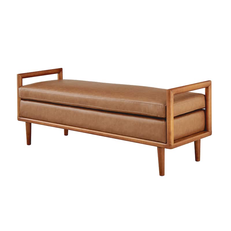 NPD Furniture William Faux Leather Bench