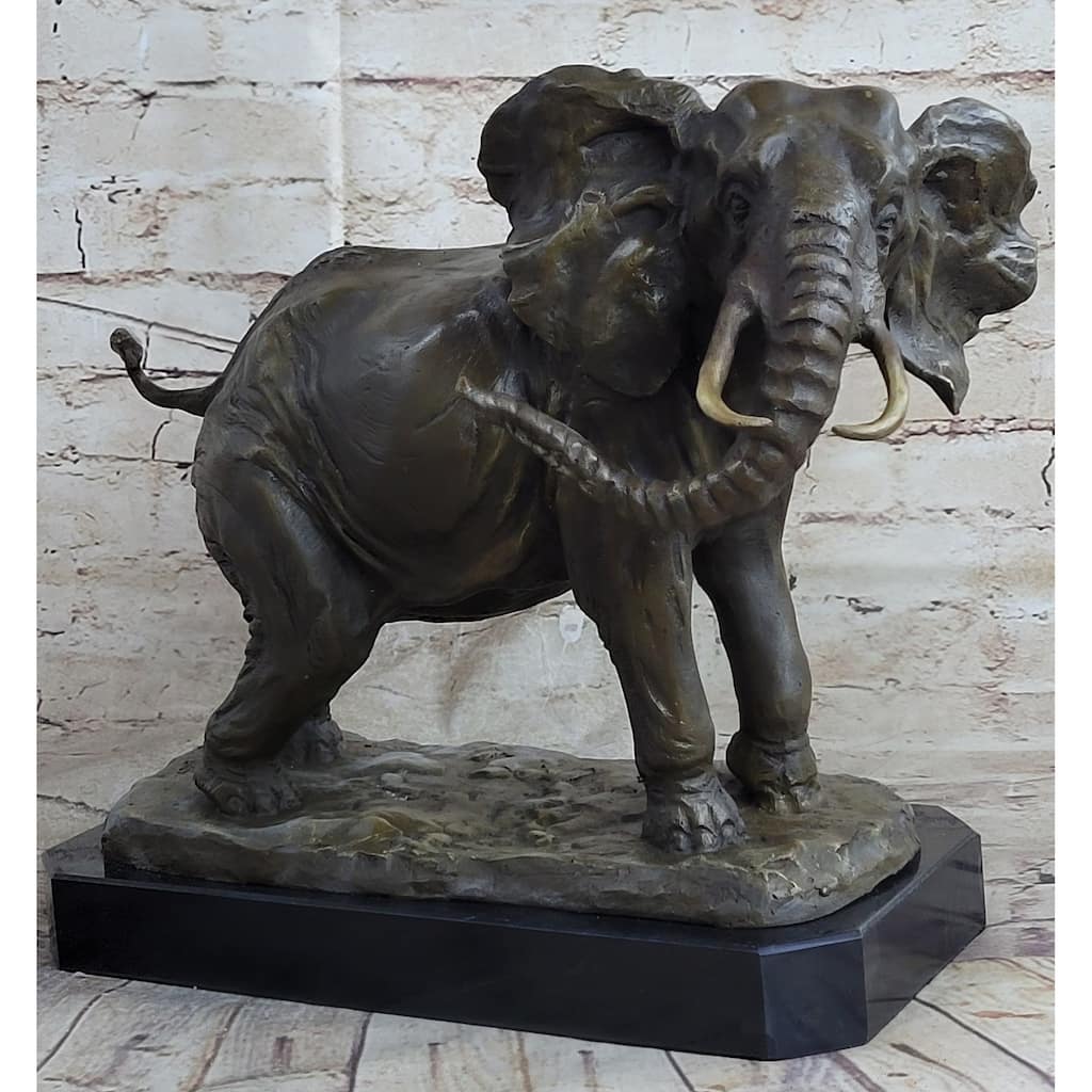 Mive Happy Indian Elephant Sign Of Good Luck And Fortune Bronze Sculpture