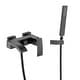 preview thumbnail 12 of 17, Solid Brass Wall Mounted Roman Tub Faucet with Handheld Shower Head Matte Black