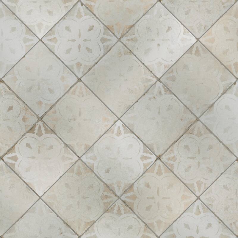 Merola Tile Kings Aurora White 17-5/8" x 17-5/8" Ceramic Floor and Wall Tile