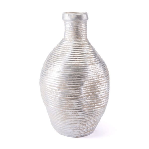 Gray Bulb-Shaped Vase Bottle