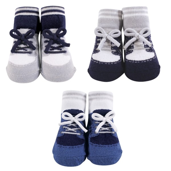 slide 1 of 1, Hudson Baby Infant Boy Socks Boxed Giftset, Blue Sneaker, One Size - Blue Sneaker One Size - Blue Sneaker