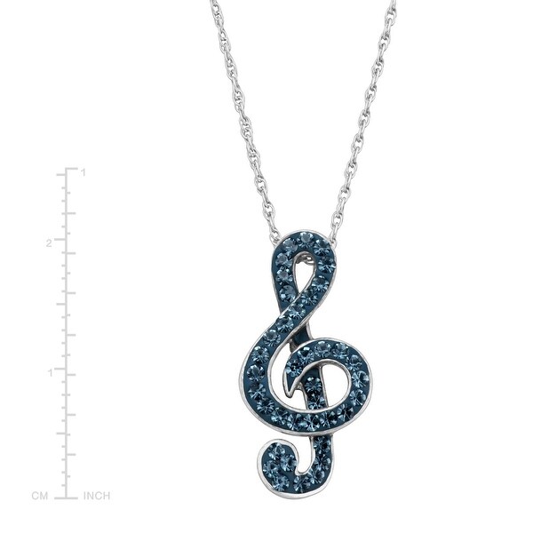 treble clef necklace swarovski