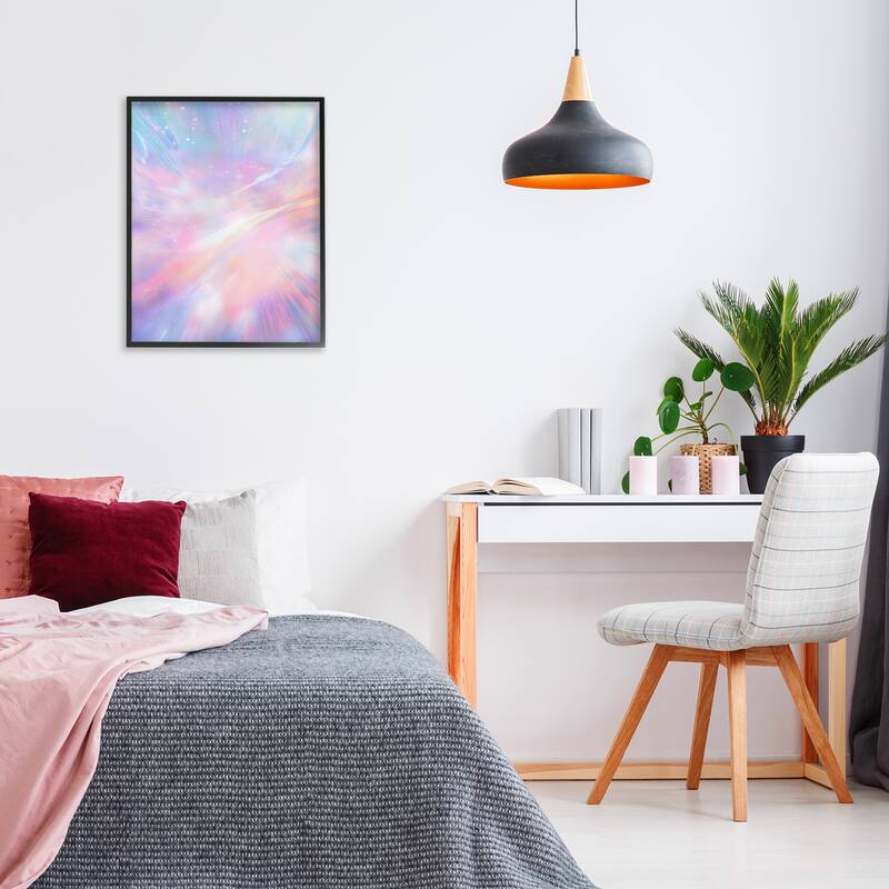 Stupell Iridescent Nebula Abstraction Framed Giclee Art Design By Franklyn Gregory