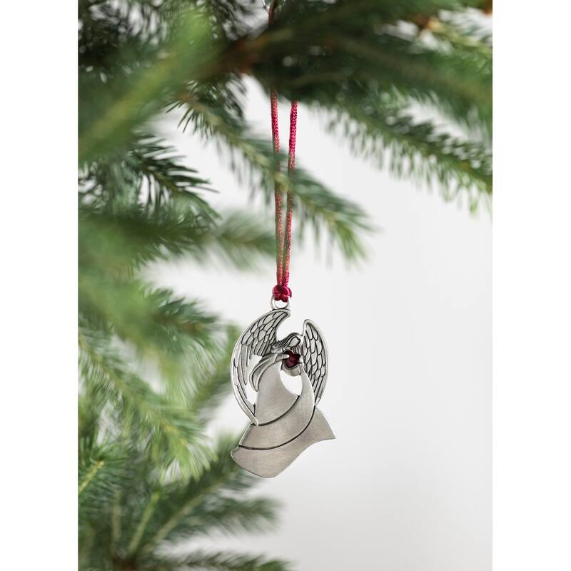 Solid Pewter Christmas Tree Ornament - Angel