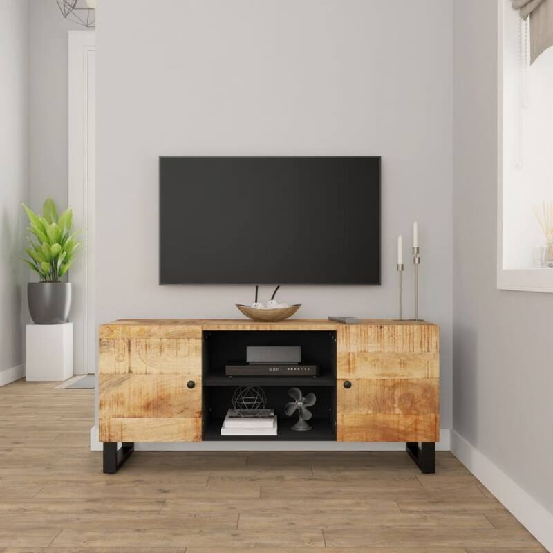 vidaXL TV Stand 41.3"x13"x18.1" Solid Wood Mango - 41.3" x 13" x 18.1" Mango