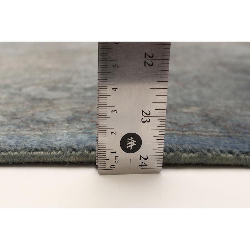 ECARPETGALLERY Hand-knotted Vibrance Charcoal Wool Rug - 6'0 x 8'10