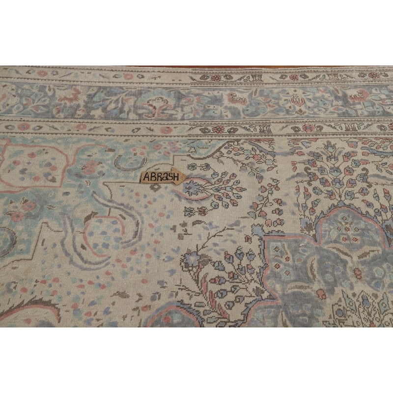 Floral Tabriz Persian Area Rug Hand-Knotted Traditional Wool Carpet - 8'1"x 11'1"