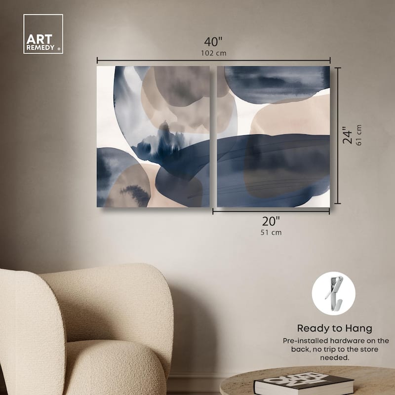 Rust and Noir Canvas Set of 2 by Art Remedy, Gallery Wrapped