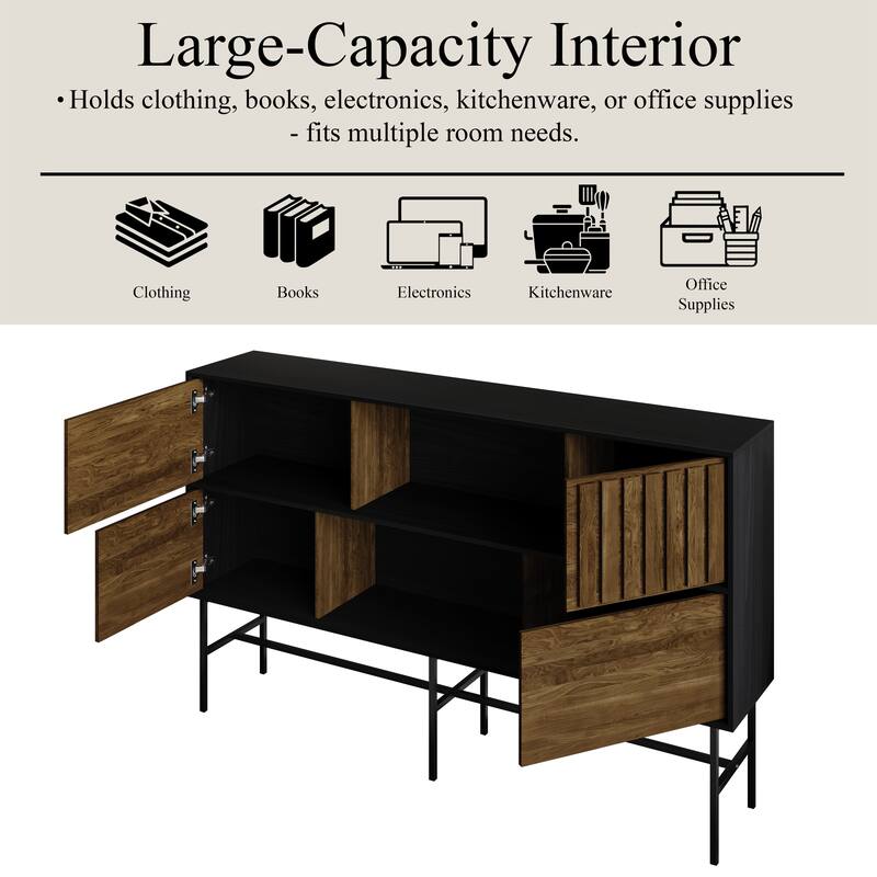CraftPorch Modern Wooden TV Stand Console