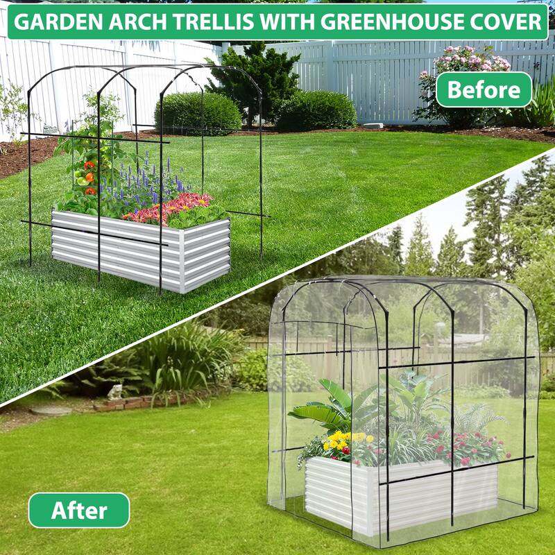 DoCred Garden Trellis for Climbing Plants, Outdoor Metal Trellis