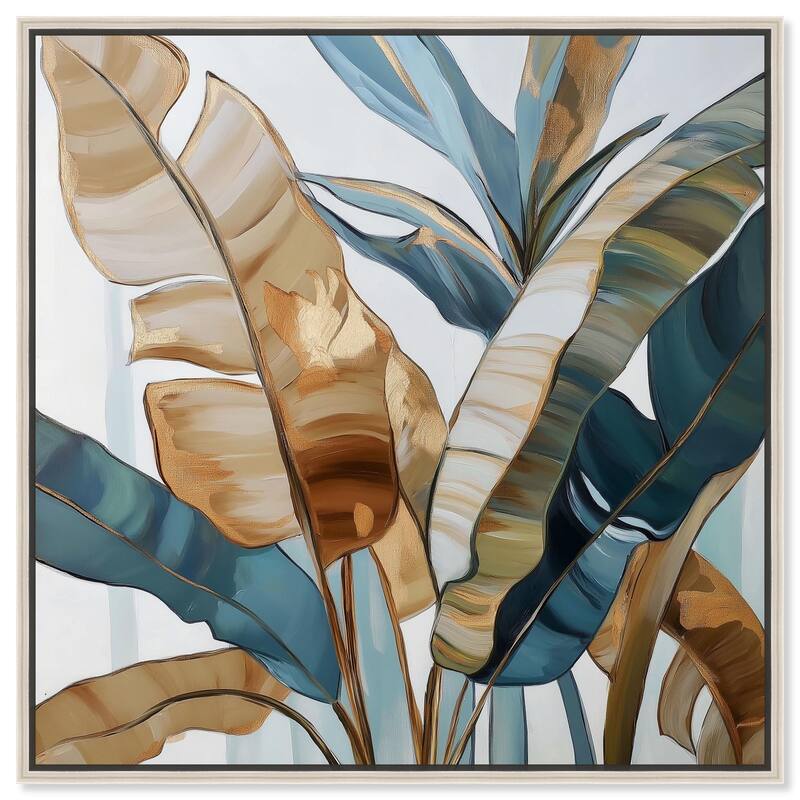 Paradise Fronds II Canvas by Art Remedy - 20" x 20" - Silver
