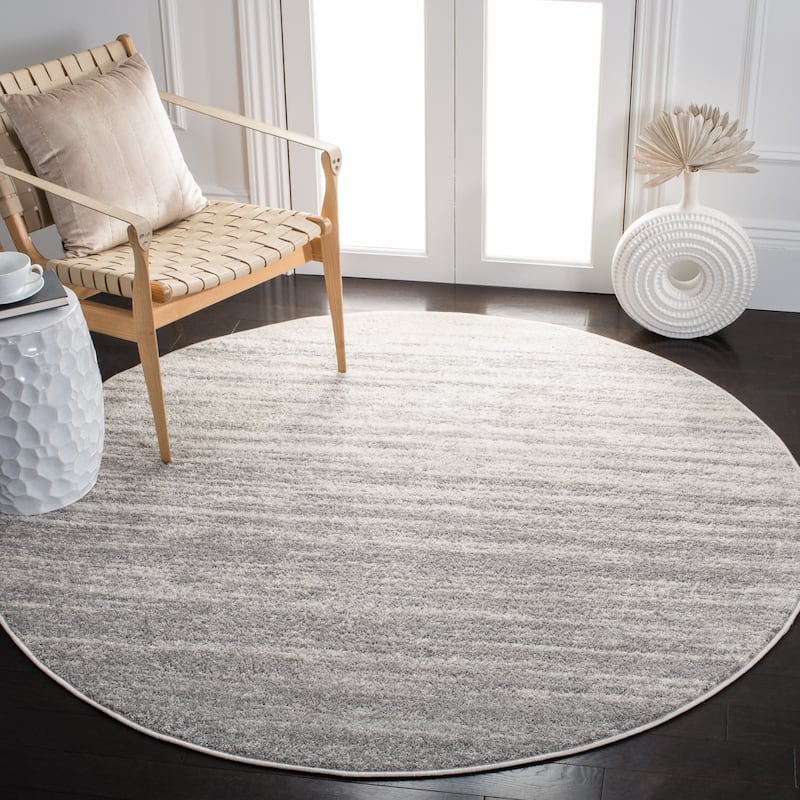 SAFAVIEH Adirondack Vera Modern Ombre Distressed Area Rug - 5' x 8' Oval - Ivory/Silver - Oval