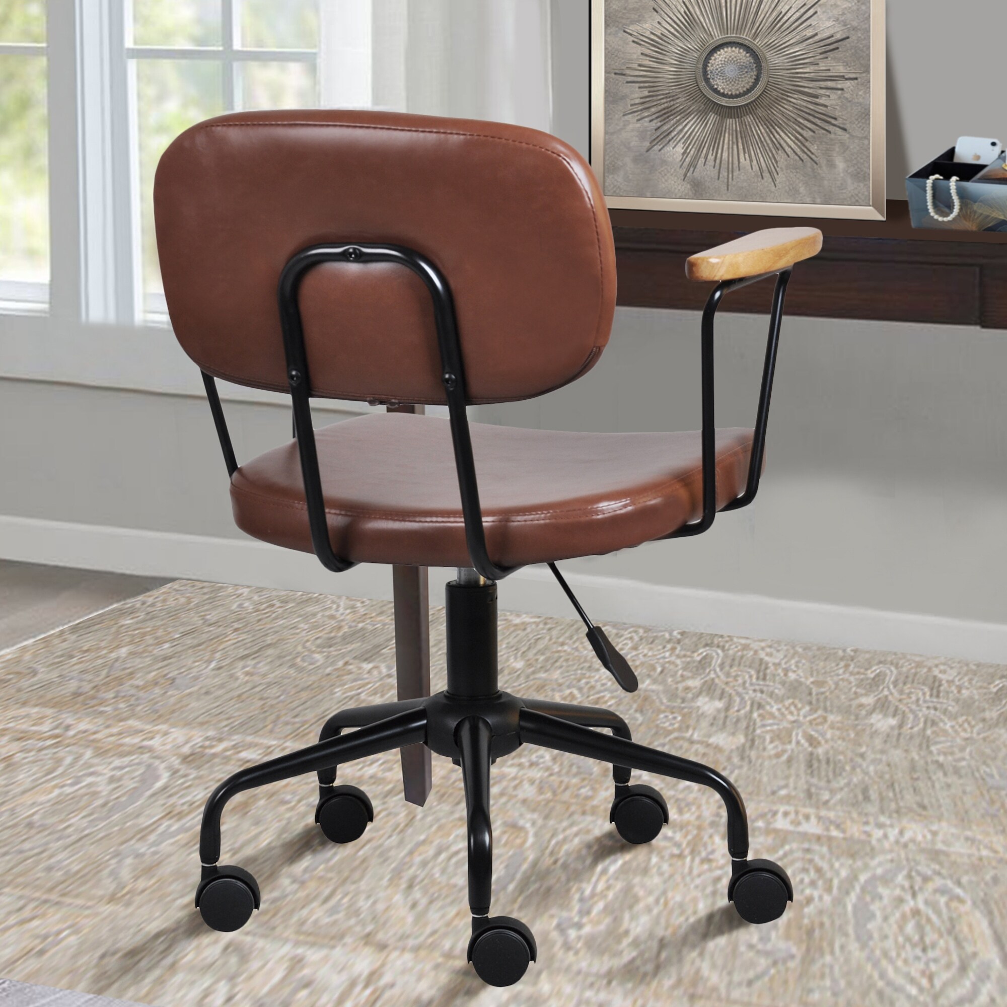 Faux cowhide on sale desk chair