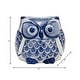 preview thumbnail 4 of 9, Ceramic Chinoiserie Handpainted Owl Figurine - Blue