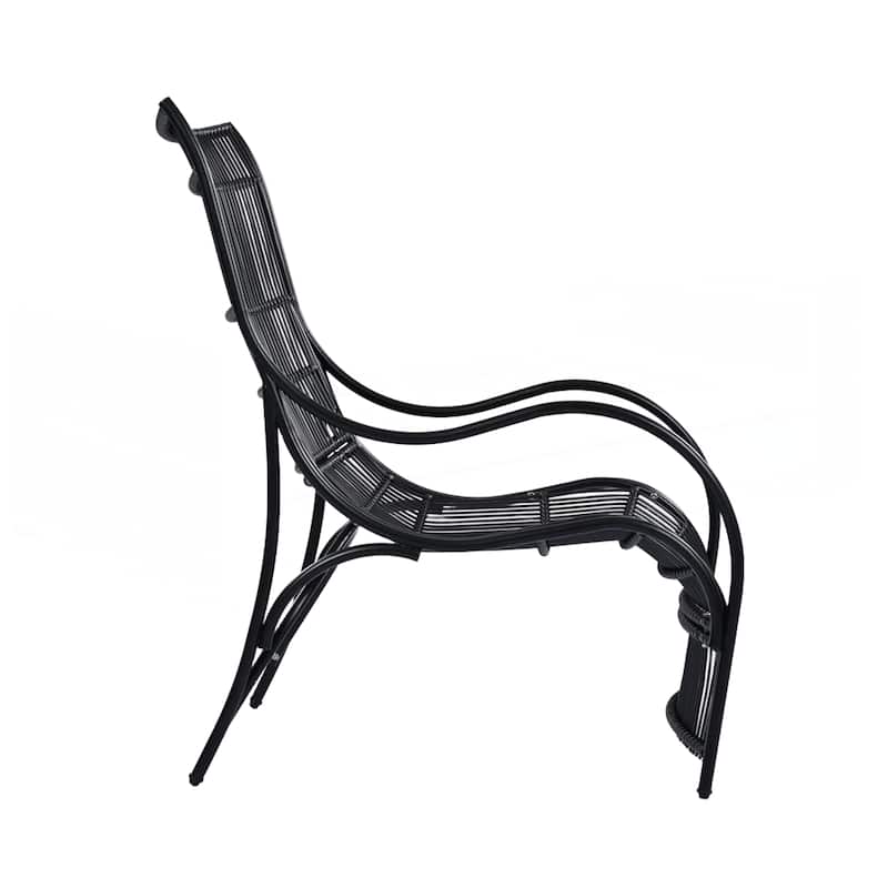 3 Pieces Wicker Outdoor Patio Furniture Set with Lounge Chair