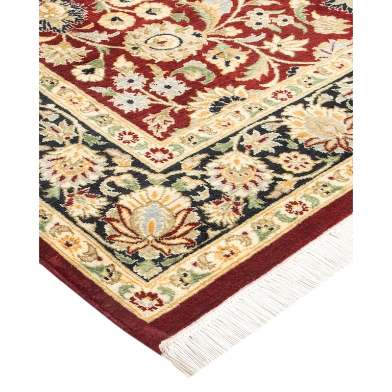 Overton Hand Knotted Wool Vintage Inspired Traditional Mogul Orange Area Rug - 4 x 6