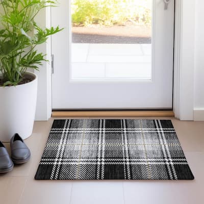 Premium Washable Super Soft Plaid Mayfield Rug