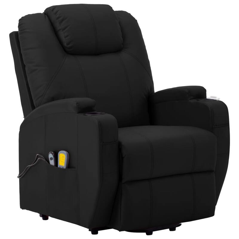 vidaXL Power Lift Recliner Electric Lift Chair for Home Theater Faux Leather - 29.9" x 34.4" x 42.1"