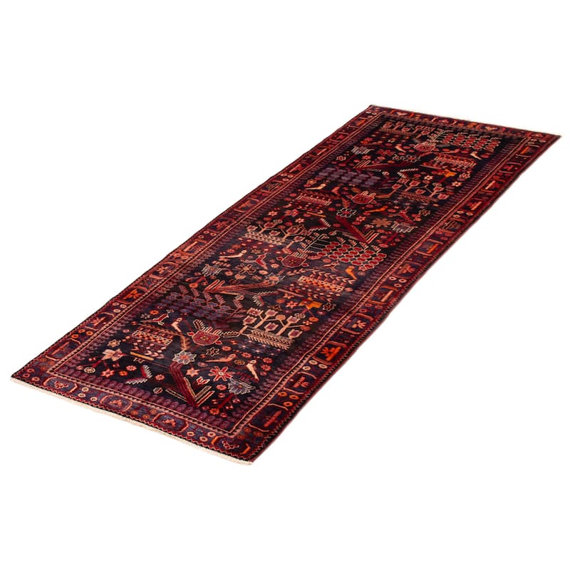 ECARPETGALLERY Hand-knotted Anadol Navy Wool Rug - 3'8 x 9'6