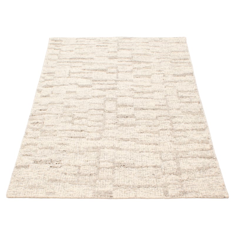 ECARPETGALLERY Hand-knotted Tangier Cream Wool Rug - 5'0 x 8'0