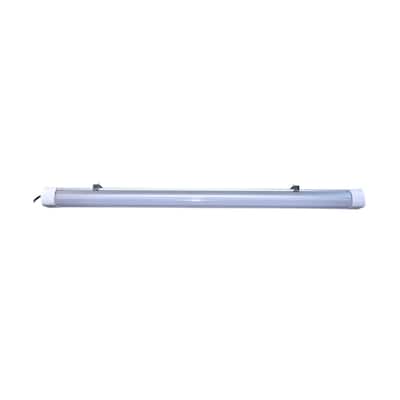 4 Foot LED Tri-Proof Linear Fixture with Integrated Microwave Sensor CCT & Wattage Selectable IP65 and IK08 Rated