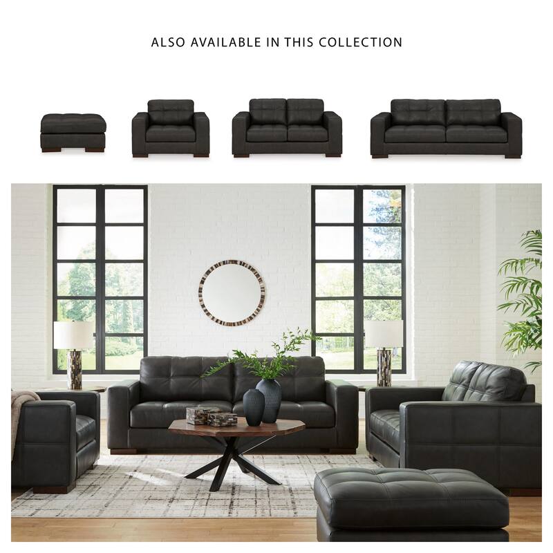 Signature Design by Ashley Luigi Thunder Loveseat - 70"W x 41"D x 35"H