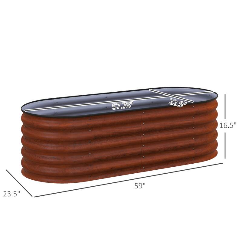 Raised Garden Bed Kit, Outdoor Metal Elevated Box with Safety Edging, Easy DIY Stock Tank for Growing Flowers,Herbs & Vegetables