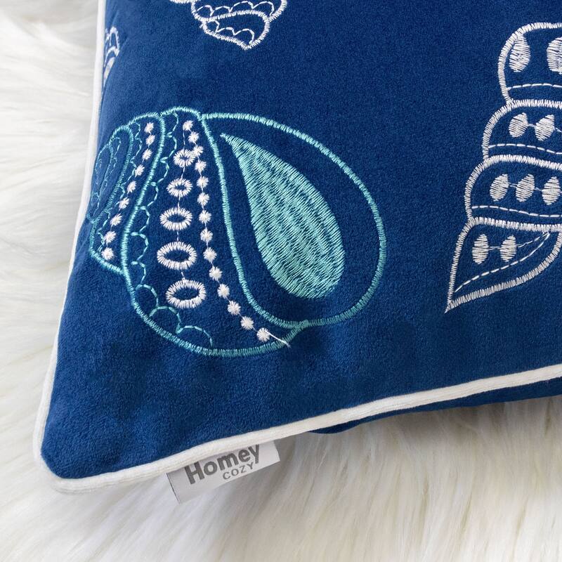 Blue and Spa Seashells Pillow